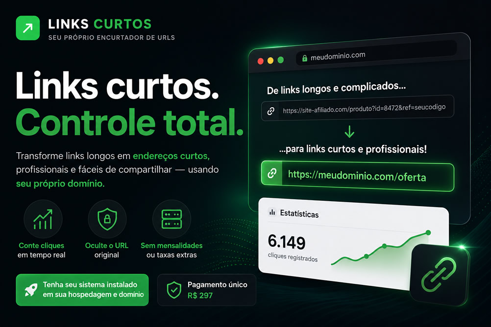 [Obtenha seu próprio encurtador de URLs com domínio próprio]